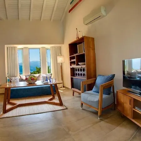 Villa Wonderful Kefalonia Lenalee 2 Bedrooms Seafront Spectacular Sea Views Spacious Sun Terrace Private Outdoor Pool Assos Asos